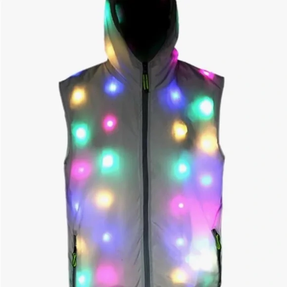 LED Light-Up Hooded Vest - Picture 2 of 2